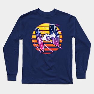 Synthwave TIE Fighter Long Sleeve T-Shirt